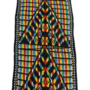 Vintage Prinz Hippie Camera Strap 190-23 Rainbow Weave Pink Floyd Vibes